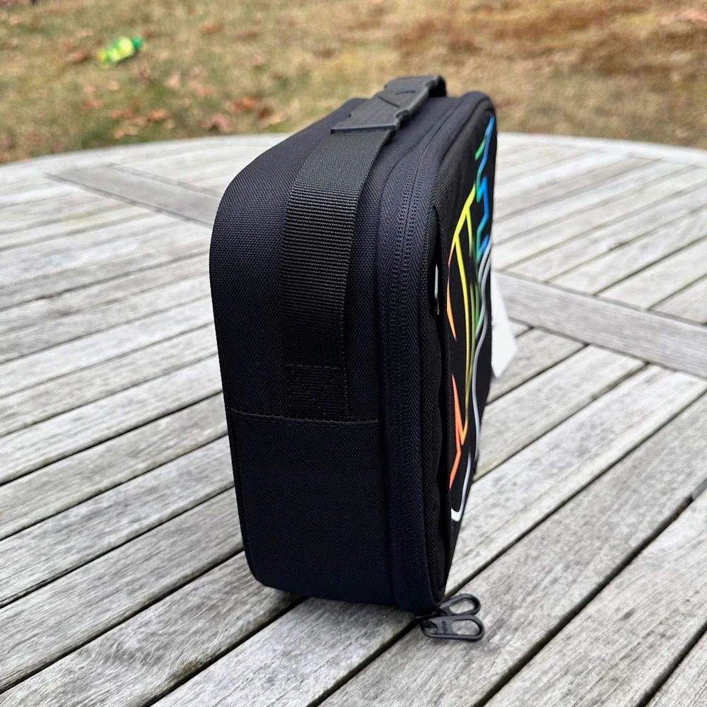 Nike Insulated Hard Shell Lunch Box 4L Black Rainbow 9A2744-H24 NEW Swoosh Gift